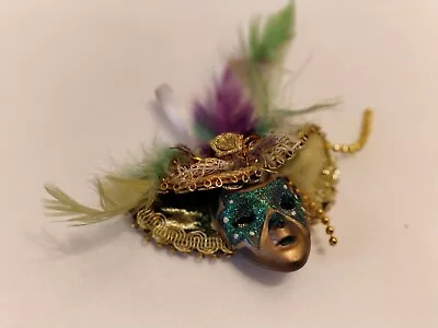 Masquarade Mask Magnet Souvenir Green/Purple & Gold • £5.99