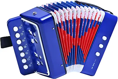 Kids Accordion 10 Keys Button AccordianMusical InstrumentMini Accordion Gift • $28.38