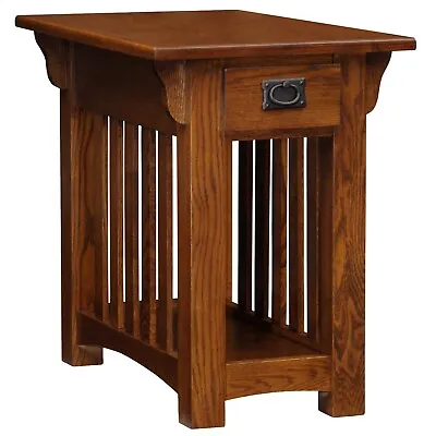 Mission Impeccable Chairside Table In Medium Oak • $219.49