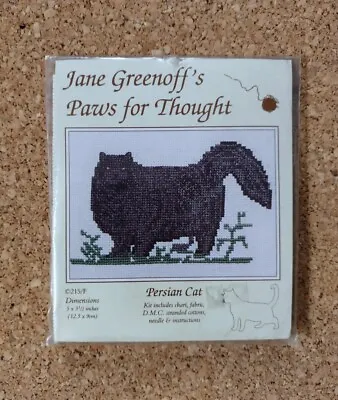 Jane Greenoff's Paws For Thought Persian Cat Cross Stitch Kit *NEW* • £6.99