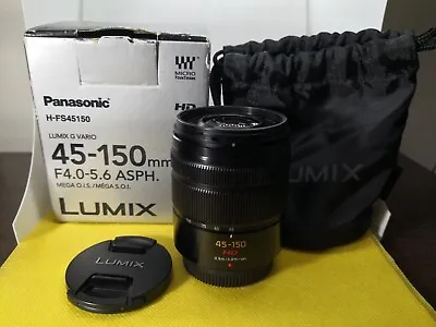  Excellent++  Panasonic LUMIX G VARIO 45-150mm F4.0-5.6 ASPH. MEGA O.I.S. Black • £127.21