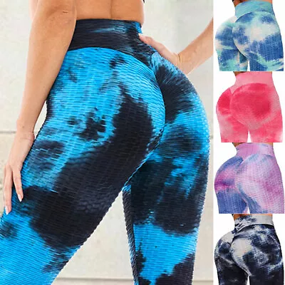 £6.97 • Buy Women Gym Anti-Cellulite Leggings High Waist Push Up Yoga Pants Sport Tik Tok S3