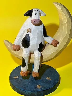 Boyds Carvers Choice: Maribel Moonbeam; Cow Figurine #857 - Look Before You Leap • $11.99