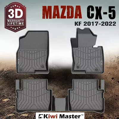 KIWI MASTER Car Floor Mats 3D TPE Liner For Mazda CX-5 KF Dual Cab MY 17-22 • $119.95
