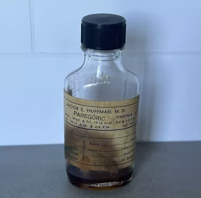 RARE Vintage Jacob S. Huffman Dayton Va Paregoric Medicine Bottle • $18