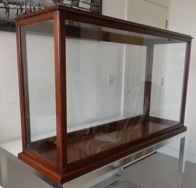 £275 • Buy Antique  Mahogany And Glass Museum -shop Counter Display Cabinet