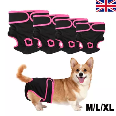 £2.74 • Buy M-XL Female Pet Dog Pants Bitch Heat In Season Menstrual Sanitary Nappy Diaper.