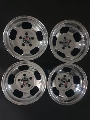 $1295 • Buy Aunger Triden 14x7 14x8 Wheels Polished NEW Nuts Caps Holden HQ GTS Chev 5/120.6