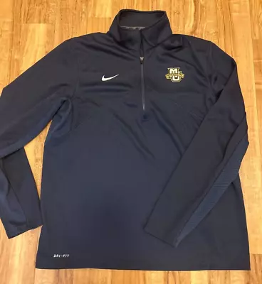 Nike Dri-Fit Marquette University Golden Eagles Pullover 1/4 Zip Shirt - Size L • $27.99