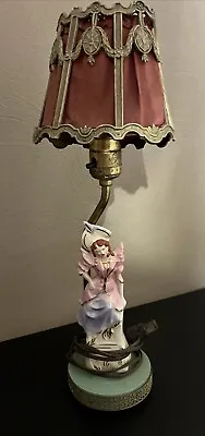 Vintage Unique Figural Porcelain Woman Table Lamp 1940 • $49.99