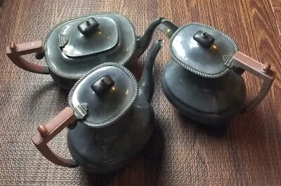 Mappin & Webb Silverplated Set Of 3 Teapots • $100