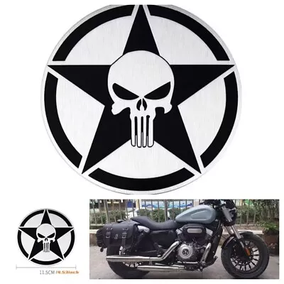 Motorcycle Derby Cover 3D Metal  Skull Decal Aluminum Sticker 4.53  New • $16.14