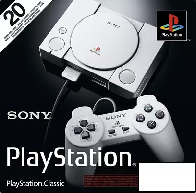 Console - Sony PLAYSTATION Classic - With 20 Spielen - Grey (Boxed )( Mint) • $237.04
