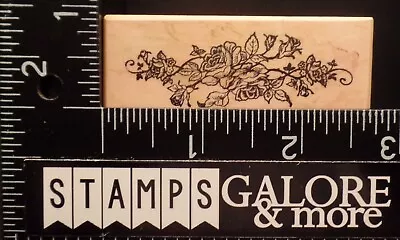 Psx Rubber Stamps C-248 Regal Rose Roses Stems Flowers Leaves Border Spray #943 • $3.99