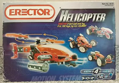 £20.88 • Buy Erector Helicopter 4In1  Models Metal Construction Set 182 Pcs 4570 2003 Meccano