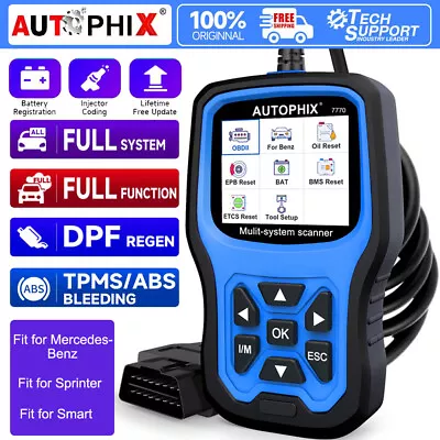 AUTOPHIX 7770 For Mercedes Benz All System Car OBD2 Scanner Diagnostic ABS SRS • $94