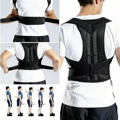 Adjustable Posture Corrector Low Back Support Shoulder Brace Belt For Men Women • $10.94