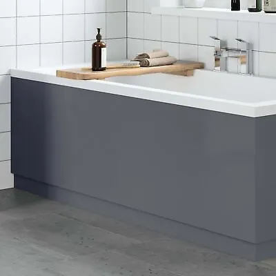 1700mm Front Bath Panel Modern Bathroom 18mm MDF Grey Gloss Plinth Easy Cut • £62.97