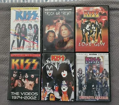 KISS Collection Of 6 DVD's.  Mint Condition • $60