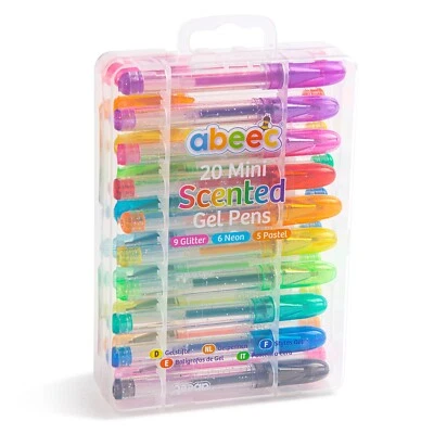 £6.99 • Buy Mini Scented Gel Pens -  Pack Of 20 - Incl Glitter Pens, Neon Pens, Pastel Pens
