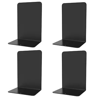 4PC LARGE Metal Library Bookends Book Support Organizer Bookends Shelves Office • $13.66