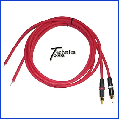 RED TECHNICS 1200 6FT PERFORMANCE RCA CABLE W/ NEUTRIK REAN GOLD CONNECTS RCAs • $67.92