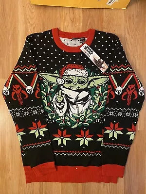 Star Wars The Mandalorian Baby Yoda The Child Holiday Ugly Sweater Medium • $39.99