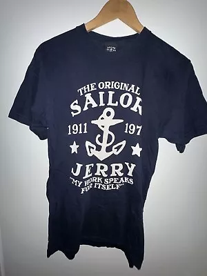 Sailor Jerry's Navy Men's T-Shirt Circa 2009 Size M • £10