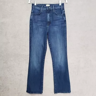 Mother Jeans 27 High Waisted Flare Hustler Ankle Heirloom Blue Stretch Med Dark • $89.94