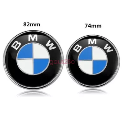 2PCS Front Hood & Rear Trunk (82mm & 74mm) ORIGINAL BMW Badge Emblem 51148132375 • $18.99