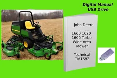 John Deere 1600 1620 1600 Turbo Wide Area Mower Technical Manual See Description • $24.99