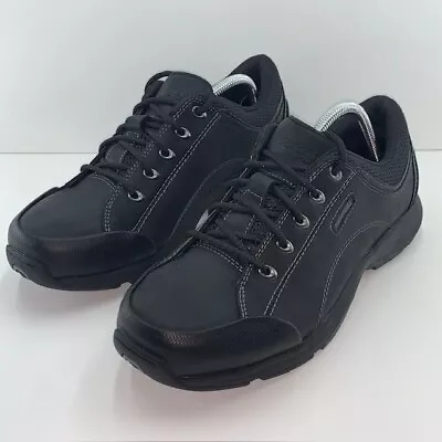 Mens Rockport Chranson Walking Shoes - Black Leather - Size 9.5 M (D) • $39.94