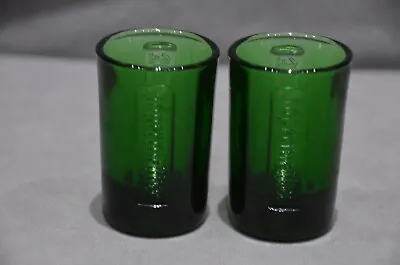 2x Jagermeister Liqueur Embossed Shot Glasses Green Glass 2.5cl (To Line) M20 • £6.99