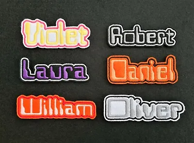 £3.65 • Buy Personalised Embroidered Name Patch Badge S1 Iron On Or Sew