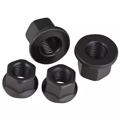 Flange Lock Nuts Self Locking Black Carbon Steel M10M12M14M16M18M20M22M24M27M30 • £19.22