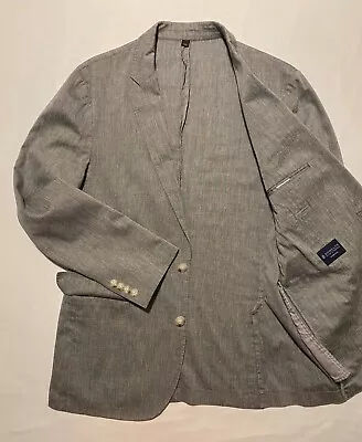J.Crew Ludlow Somelos Unlined Gray Men's Sport Coat Jacket Size 38R EUC • $100