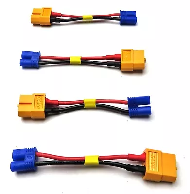 4 Pack EC2 Male Connector To XT60 Female 18 AWG • $20.16