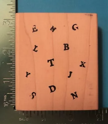 SCATTERED ALPHABET BACKGROUND Rubber Stamp By A Stamp In The Hand • $4.45