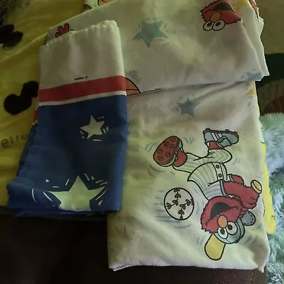 VTG Elmo Sesame Street Sheet Set  Henson Basketball Baseball • $35