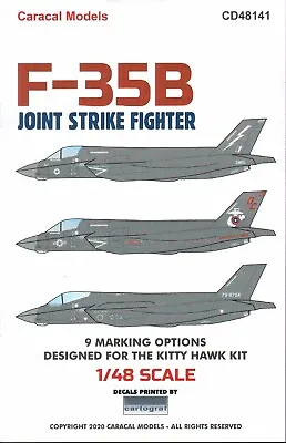 £14.99 • Buy Caracal Decals CD48141 1:48 Lockheed-Martin F-35A Joint Strike Fighter 