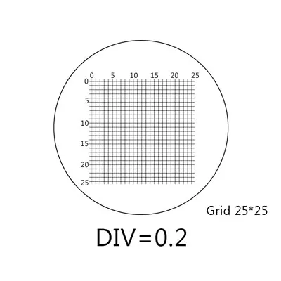 DIV 0.2 Mm Eyepiece Micrometer For Microscope Ocular Graticule 25x25 Gride Stage • £14.16