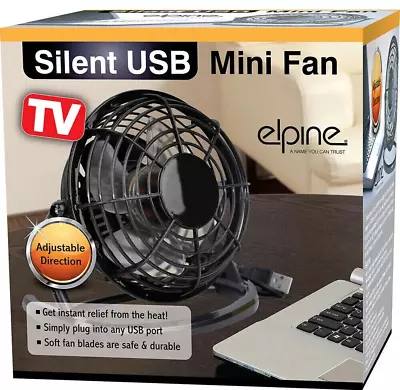 Mini Desk Fan  USB In Small Quiet Personal Cooler Portable Table Size UK • £5.85