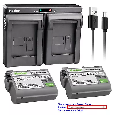 Kastar Battery USB Dual Charger For Genuine Nikon EN-EL15a OEM Nikon MH-25 MH25a • $18.49