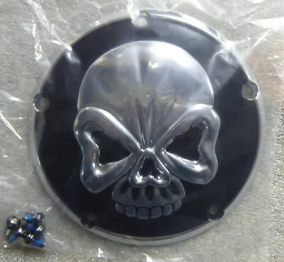 5 Hole Derby Cover Gloss Black & Chrome For 1999-up FL FX ST Harley Davidson • $65