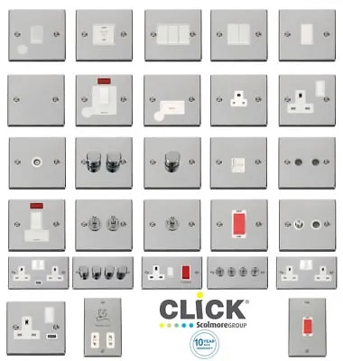 £8.89 • Buy Click Deco Victorian Polished Chrome Switches And Sockets With White Inserts