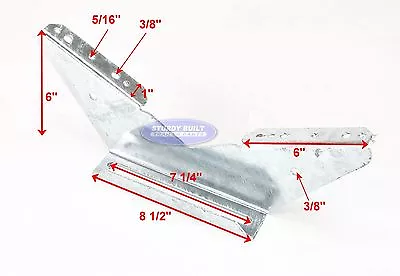 $23.05 • Buy Pontoon Boat Trailer Bunk Bracket Bolster Wing Style Galvanized Adjustable
