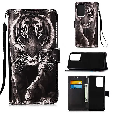 Tiger Flip Wallet Phone Case For IPhone Samsung LG OPPO Huawei Motorola Xiaomi  • £6.29