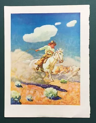 N.C. Wyeth Illustration Cowboy • $7.50