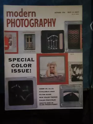 Modern Photography Magazine October 1956 Special Color Issue G 50 • $9.99