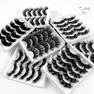 5 Pairs Eyelashes Russian Strip Lashes Natural Wispy Fluffy 8D Fake Eyelashes • £2.99